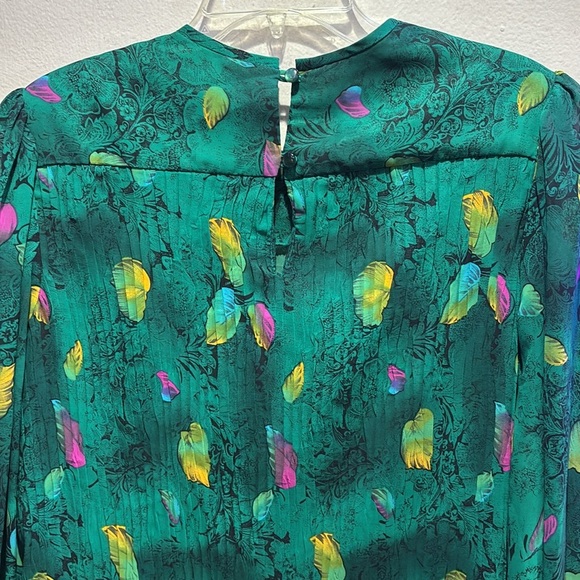 Lisa Michaels Green and Yellow floral Dress - Picture 3 of 7